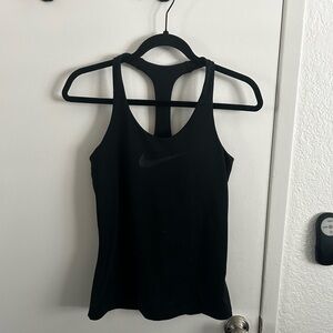 Nike Black Dri-Fit Racerback Workout Tank Size M with built-in bra